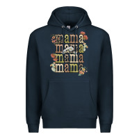Navy mama mama mama mama western flower Premium Hoodie - NancyCooperArtShop