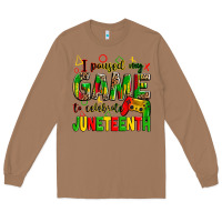 Toasted Coconut I paused my game to celebrate Juneteenth Long Sleeve Tee - Zillion Design Studio