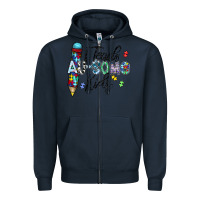 Navy i teach au some kids Zipper Hoodie - CowhideDigitalArt