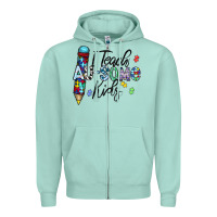 Seafoam i teach au some kids Zipper Hoodie - CowhideDigitalArt