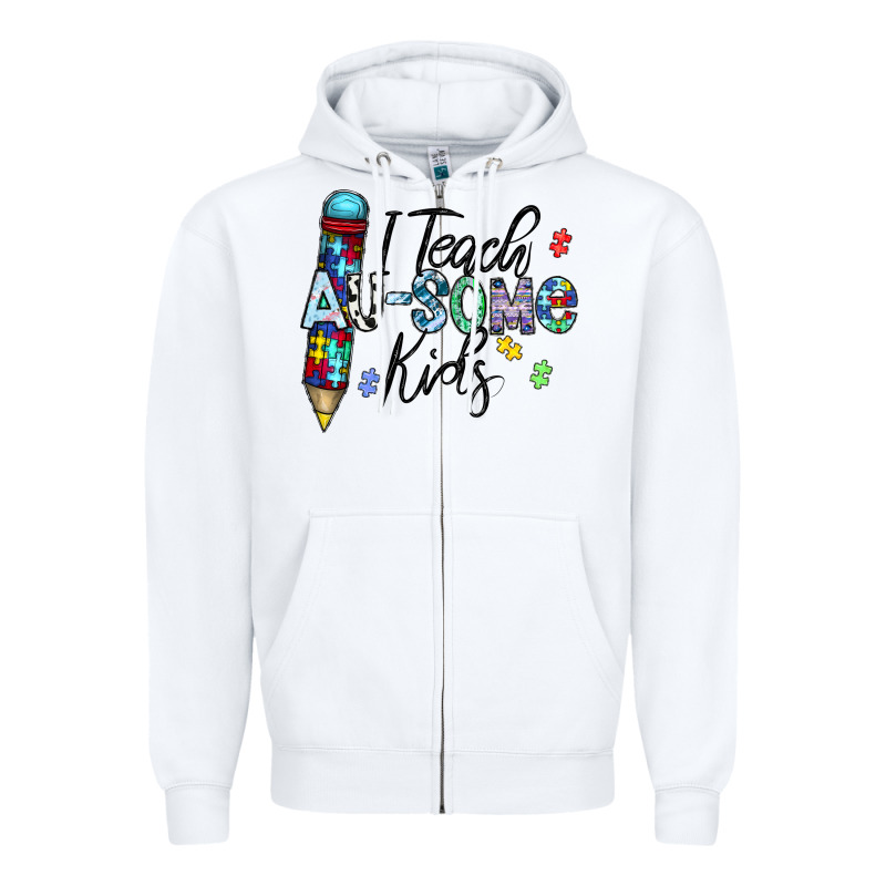 I Teach Au Some Kids Zipper Hoodie by CowhideDigitalArt | Teevron