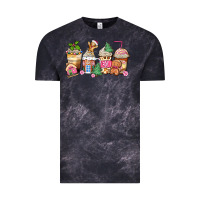 Cloud Black pink gingerbread coffee cups Vintage Tee - Zillion Design Studio