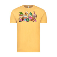 Vintage Mustard pink gingerbread coffee cups Vintage Tee - Zillion Design Studio