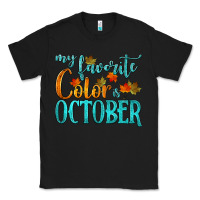 Black my favorite color is october Classic Tee - HRA Design Shop