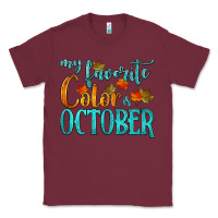 Burgundy my favorite color is october Classic Tee - HRA Design Shop
