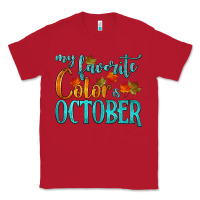 Red my favorite color is october Classic Tee - HRA Design Shop