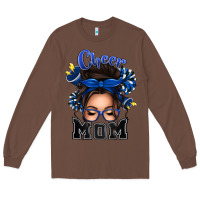 Chestnut cheer mom messy bun Long Sleeve Tee - texasbilliewilder