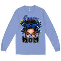 Colony Blue cheer mom messy bun Long Sleeve Tee - texasbilliewilder