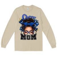 Mushroom cheer mom messy bun Long Sleeve Tee - texasbilliewilder