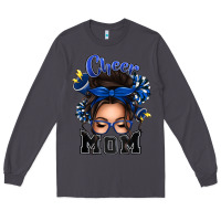 Smoke cheer mom messy bun Long Sleeve Tee - texasbilliewilder