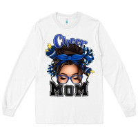 White cheer mom messy bun Long Sleeve Tee - texasbilliewilder