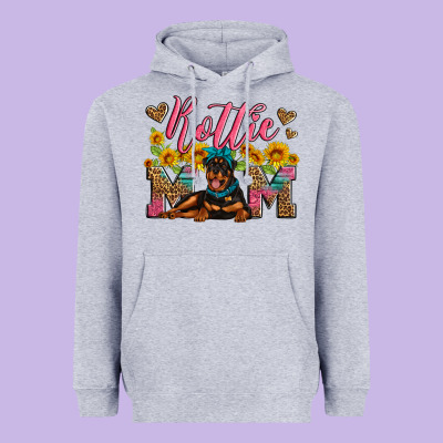 Rottweiler Mom Heavyweight Hoodie Designed By Artiststas