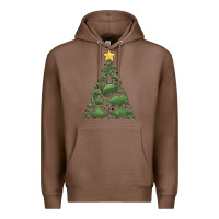 Chestnut dinosaur christmas tree Premium Hoodie - MaliasSmallBusiness