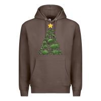 Coffee dinosaur christmas tree Premium Hoodie - MaliasSmallBusiness