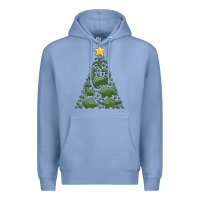 Colony Blue dinosaur christmas tree Premium Hoodie - MaliasSmallBusiness