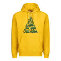 Lemon dinosaur christmas tree Premium Hoodie - MaliasSmallBusiness