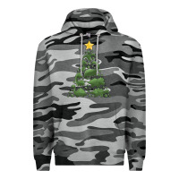 Slate Camo dinosaur christmas tree Premium Hoodie - MaliasSmallBusiness