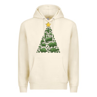 Tofu dinosaur christmas tree Premium Hoodie - MaliasSmallBusiness