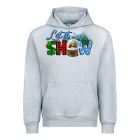 Heather Grey let it snow Urban Hoodie - BundleAndBundleShop