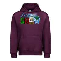 Mauve Wine let it snow Urban Hoodie - BundleAndBundleShop