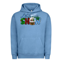 Pigment Pebble Blue let it snow Urban Hoodie - BundleAndBundleShop