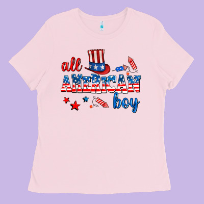 All American Boy Ladies Tee Designed By Adodesignshop
