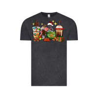 Vintage Black Christmas coffee cups with Pitbull Vintage Tee - RanaPortraitStore