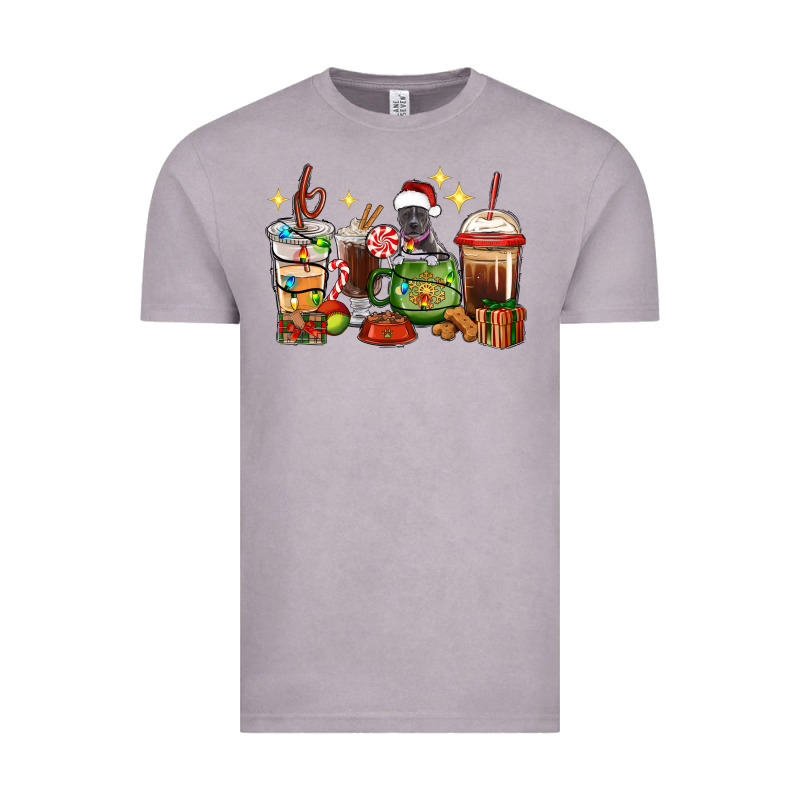 Christmas Coffee Cups With Pitbull Vintage Tee by RanaPortraitStore | Teevron