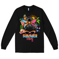 Black summer vibes messy bun Long Sleeve Tee - Zillion Design Studio