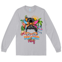 Moon Dust summer vibes messy bun Long Sleeve Tee - Zillion Design Studio