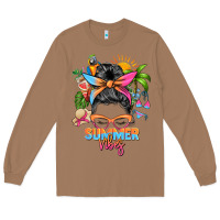 Toasted Coconut summer vibes messy bun Long Sleeve Tee - Zillion Design Studio