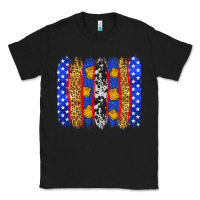 Black American police brushstrokes Classic Tee - Neo Western