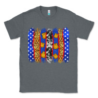 Charcoal Heather American police brushstrokes Classic Tee - Neo Western
