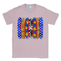 Lilac American police brushstrokes Classic Tee - Neo Western