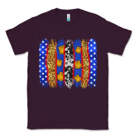 Plum American police brushstrokes Classic Tee - Neo Western