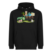 Black easter hunt i̇n truck Heavyweight Hoodie - AdoDesignShop