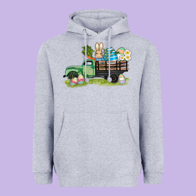 Easter Hunt İn Truck Heavyweight Hoodie Designed By Adodesignshop