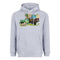 Heather Grey easter hunt i̇n truck Heavyweight Hoodie - AdoDesignShop