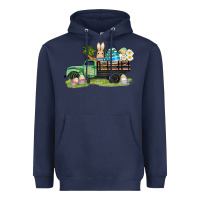 Navy easter hunt i̇n truck Heavyweight Hoodie - AdoDesignShop