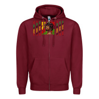 Burgundy black girl magic libbey glass Zipper Hoodie - HRA Design Shop