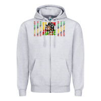 Heather Grey black girl magic libbey glass Zipper Hoodie - HRA Design Shop