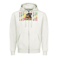 Oatmeal Heather black girl magic libbey glass Zipper Hoodie - HRA Design Shop
