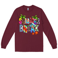 Burgundy summer break Long Sleeve Tee - Zillion Design Studio