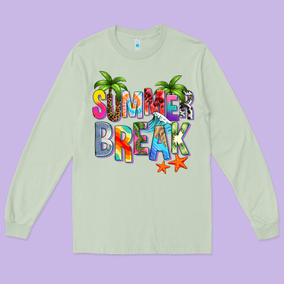 Summer Break Long Sleeve Tee Designed By Zillion Design Studio