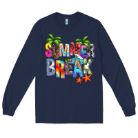 Navy summer break Long Sleeve Tee - Zillion Design Studio