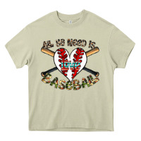 Mossy all you need is love baseball Heavy Core Tee - CowhideDigitalArt