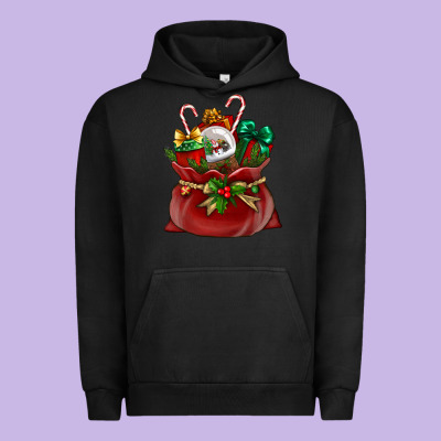 Christmas Santa Claus Bag Urban Hoodie Designed By Bundleandbundleshop