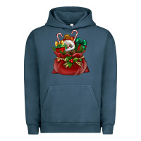 Pigment Midnight Navy christmas santa claus bag Urban Hoodie - BundleAndBundleShop