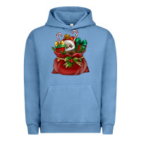 Pigment Pebble Blue christmas santa claus bag Urban Hoodie - BundleAndBundleShop