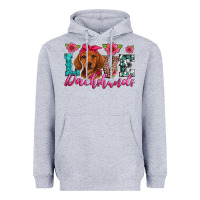 Heather Grey love dachshunds Heavyweight Hoodie - Artiststas